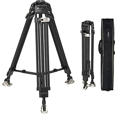 SMALLRIG Treppiede in Fibra di Carbonio per Impieghi Gravosi da 182cm/ 72, FreeBlazer Treppiede Video con Sistema di Bloccaggio One-Step, con Ciotola da 75 mm, Carico Fino a 25 kg - 4167