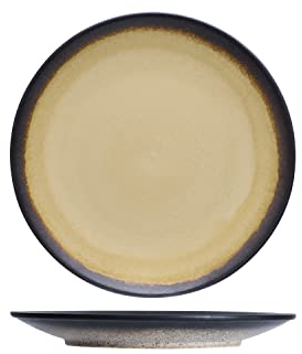 Cosy & Trendy Assiette plate FERVIDO Jaune, D26,5CM-Lot de 4