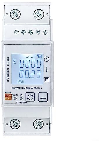 Smart Energiezähler, Einphasig 80A KWh für Tuya WiFi Bidirektionaler Energiezähler, Solar PV Bi Richtung Zwei-Wege-Energiezähler