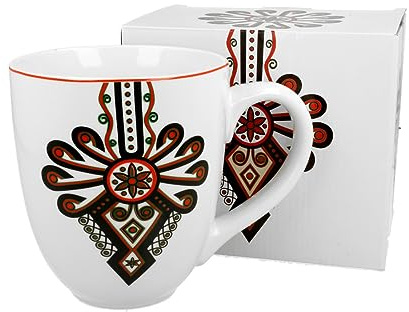DUO ETNO 25552 XXL Becher 1000 ml RURAL ORNAMENT New Bone China Porzellan