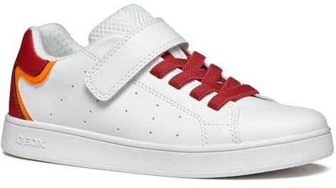 Geox Boys J Eclyper Boy Sneaker, White C, 2 UK