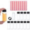 PATIKIL 30ml Clear Glass Vials, 12 Pack Sample Vials with Screw Cap Reagent Media Bottle with Labels Leak-Proof Liquid Sample Glass Vial for Lab Laboratory