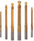 SVRITE Paquete de 6 Brocas Helicoidales HSS Recubiertas de Titanio, Brocas de Corte Lateral Dentadas de 3-8 Mm, Herramientas de Carpinter¨ªA para Agujeros de Madera de Metal y Pl¨¢Stico