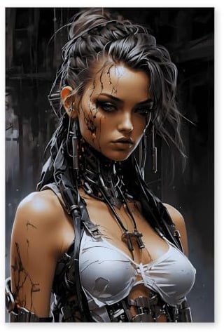 25 Artstreet Tombraider Cyborg Lara Croft Poster | Kunstdruck | 180 g mattes Papier | Wanddeko für Wohnzimmer und Jugendzimmer | 60 x 90 cm