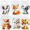 Fondant Form Silikon Waldtier Kuchenaufstaz Tortendeko 6er Set Fuchs Wolf Tiger Koala Stinktier Biber