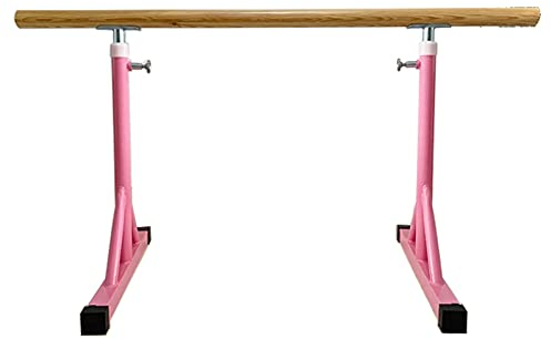 ASumPio Ballettstange, Tragbare Mobile Ballettstange Für Zuhause, Freistehende, Verstellbare Tanzstangen Für Dehnung, Workouts (Rosa 1 M)