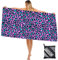 COSORO Strandtuch XXL160x90cm,Rosa Leopard Mikrofaser Badetuch Saunatuch,Strandtücher leicht und schnelltrocknend,Strandhandtuch Sandfrei mit Tasche,Handtuch für Damen Herren Reise Urlaub