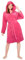 Barbie Peignoir de Bain Femme, Robe de Chambre Femme avec Capuche - Cadeau Femme et Ado (Rose, M)