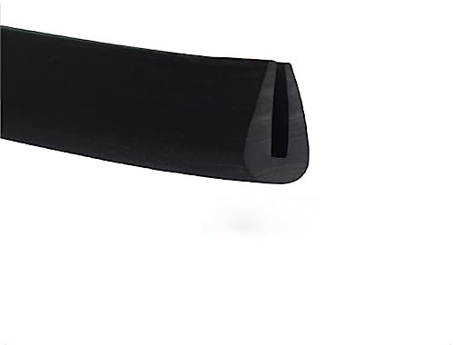 IBOWZ U-förmiges Kantenschutz U-förmige Gummikanal-Kantenleiste, 3,28 Fuß, Schwarze Gummi-Zierleiste, Kantenschutz aus Blech für Heimwerkerprojekte, Auto, Tür, Breite x Höhe, 8 mm x 14 mm