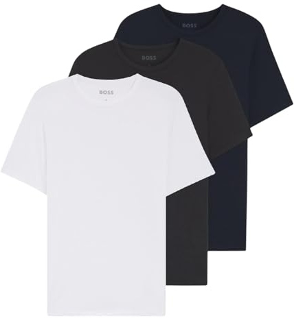 BOSS 3er Pack Herren Kurzarmshirts Rundhalsshirts Crew Neck T-Shirts Bamboo