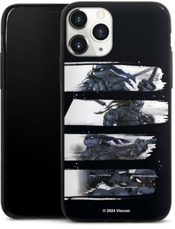 Slim Case extra dünn kompatibel mit Apple iPhone 11 Pro Silikon Handyhülle schwarz Hülle Teenage Mutant Ninja Turtles Schildkröte Offizielles Lizenzprodukt