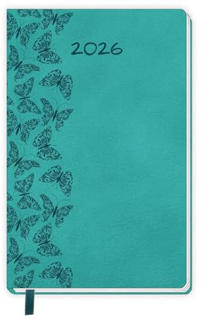 TRÖTSCH - Taschenkalender A6 Soft Touch Schmetterlinge 2026: Soft Touch Terminkalender