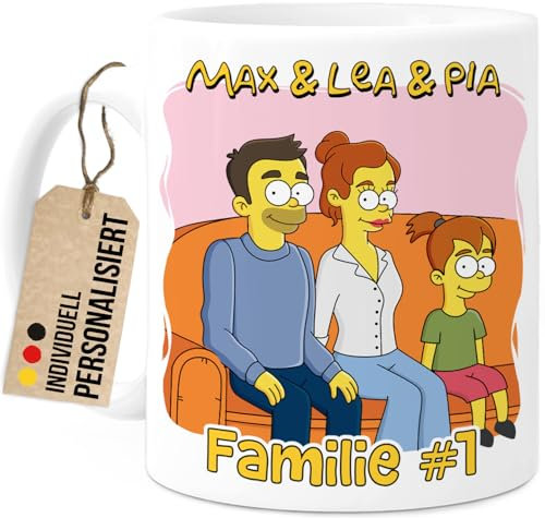 Tassenliebling® Papa Tasse personalisiert - Vatertagsgeschenk - Valentinstag - Papa Geschenk Jahrestag - Familie - 1 Kind