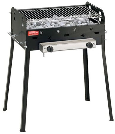 BARBECUE A GAS ROCCIA ECO 2 SACCHI PIETRA LAVICA FUOCHI 5+5kW