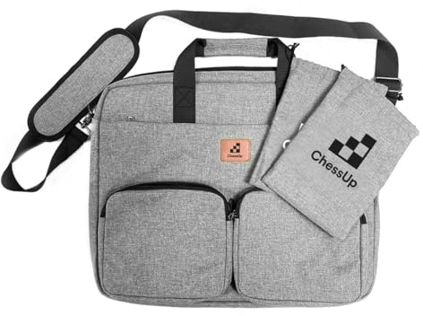 Carry Bag and Piece Sacks by Bryght Labs - Made for the ChessUp 2 Electronic Smart Chess Board