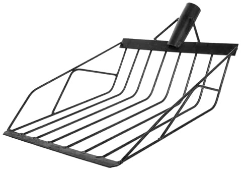 Iron Corn Spade Garden Shovel with Extra Large Head and Smooth Edges