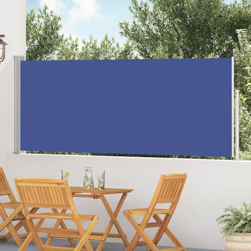 Emmtore Toldo Lateral retráctil de jardín Azul 120x500 cm