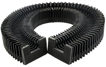 Flexible Teleskop-Staubschutzabdeckung, HGR45 Linearführungsorgel, CNC-Faltenbalg, staubdichte Abdeckung, flammgeschützt, 200–1000 mm(900mm)