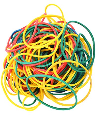 IWOWHERO 200pcs Assorted Colour Rubber Bands Large Size Thick Elastic Bands Flexible and High Elastic Rubber Rings for Machine Supplies and Organising