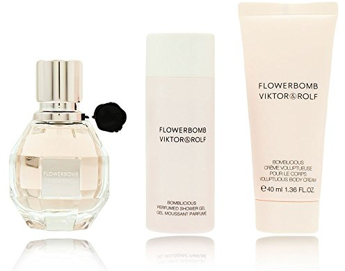 Viktor & Rolf FlowerBomb Geschenkset, 30 ml EDP + 50 ml Duschgel + 40 ml Körpercreme
