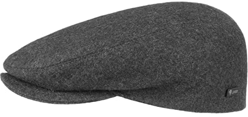 Lipodo Sport Flatcap - Schiebermütze Damen Herren - Flache Mütze mit Schirm - sportliche Schirmmütze Übergangszeit und Winter anthrazit 62 cm