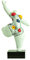 Statue Damen Figur weiße Tänzerin Blumendeko, – Style Pop Art – Artikel Modernes Design