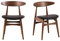 Miliboo Chaises Vintage en Bois foncé et Noir (Lot de 2) Walford