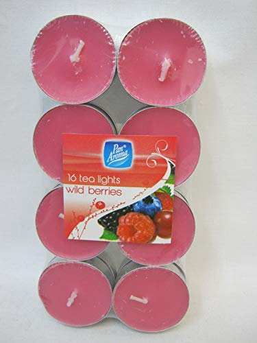 Pan Aroma Tea Lights Pack 16 Wild Berries