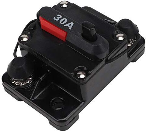 Car Circuit Breaker, 12V 30A / 40A / 60A Car Audio Stereo Reset Inline Circuit Breaker Fusibile interruttore di auto-recupero impermeabile(30A)