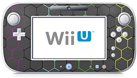 Skins4u Design modding Aufkleber Vinyl Skin Klebe Folie Skins Schutzfolie für Nintendo Wii U Controller Exo Black Rainbow