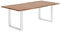 Woodkings Esstisch Bullwer 140x90 aus Holz Akazie I Massivholz Tisch,it weißem Metallfuß I Küchentisch mit Baumkante Esszimmermöbel