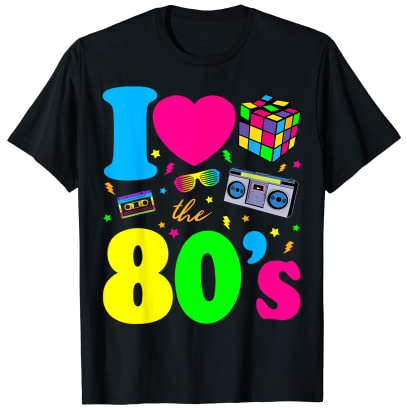 80er Jahre | I Love the 80s | Vintage Retro T-Shirt