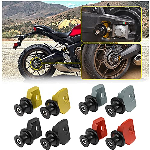 Motorrad Aluminium Hinterrad Gabel Achse Slider Schwinge Spulen Ständer Pick Up für H.onda CB650R CBR650R CB650F CBR650F CB CBR 650R 650F 2014 2015 2016 2017 2018 2019 2020 2021 2022 2023 (Schwarzes)