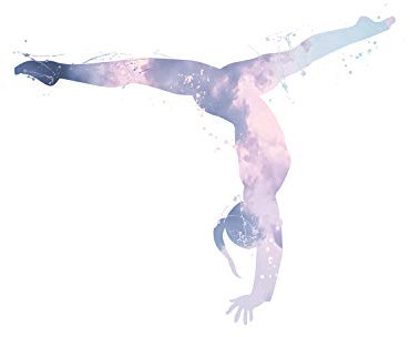 Handstand Split Hold – Wanddekoration Kunstdruck mit weißem Hintergrund – 20,3 x 25,4 cm ungerahmt Kunstwerk gedruckt auf hochwertigem Fotopapier – tolles Geschenk für Turner, Trainer und Fans