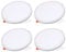 ConBlom 4er Set Einbaustrahler LED 230V 6W 3.500K Warmweiß ultra-flach Decken-Spots Spot Einbau-Leuchten