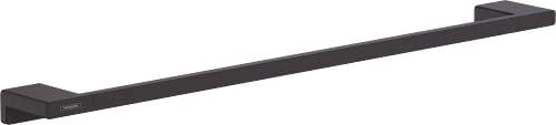 hansgrohe AddStoris - Badetuchhalter, Handtuchhalter für Wandmontage, verdeckte Befestigung, Badezimmer Zubehör, Mattschwarz, 41747670