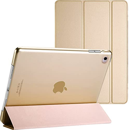Étui magnétique intelligent avec support pour Apple iPad Air 1 Air 2 9.7 iPad 5e et 6e génération (doré)