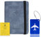 XIUWOUG Reisepasshülle,Passport Cover,Kunstleder Impfpass Hülle mit RFID-Blocker für Damen Herren Reisepass Kreditkarten, Ausweis und Reisedokumente, 10,5×14,5cm