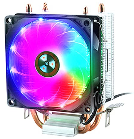 12cm Case Fan, 9-Blade Radiator Fan Double Rings Frame, Computer PC Chassis CPU Cooling Fan CPU Cooler, Pink, 1 Pcs