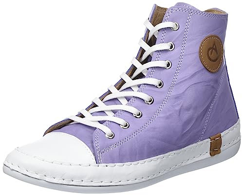 Andrea Conti Damen High Top Sneaker, Flieder, 42 EU
