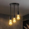 ANWIO Semi Flush Ceiling Light,3 Way Ceiling Lights Fitting with E27 Base,Kitchen Lights Ceiling,Industrial Pendant Light,Hanging Lights for Living Room,Bedroom (NO Bulbs)