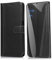 SMYTU Coque pour Samsung Galaxy A15 4G / 5G avec Verre Trempé,Housse en Cuir Protection Portefeuille de Magnétique Case Cover - Noir