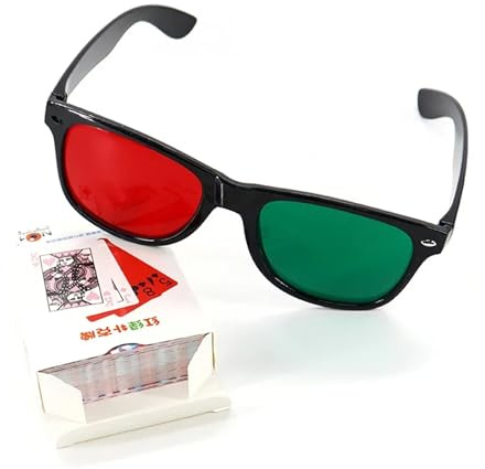 AISITESY 1 Set Rot/Grün Poker Anti-Unterdrückung Vision Amblyopie Strabismus Trainer Traning Tools