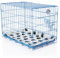 Cozy Pet Dog Cage 30 Blue ABS Tray and Vet Bed Folding 75.5cm Puppy Crate Cat Carrier Dog Crate DCP30BL