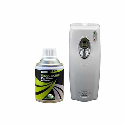 Insecticide Au Pyrèthre Naturel, Aérosols 1x250ml avec Diffuseur, Anti Mouches, Moucherons, Moustiques, Mites, Punaises de Lit