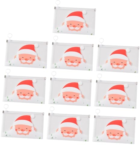 Anneome 10 STK Masken-Aufbewahrungstasche Maskentaschen mit Weihnachtsmann-Muster Organizer-Tasche Masken Organizer Masken Tasche Container Aufbewahrungstaschen für Masken