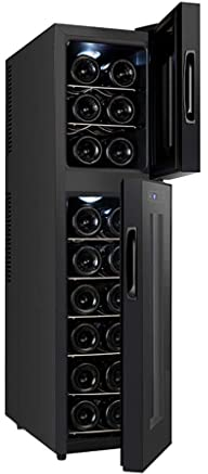 Suuim Cantinetta termoelettrica per Vino Rosso e Bianco da 18 Bottiglie, Funzionamento Silenzioso Cantinetta termoelettrica per Vino Freestanding, Disponibile in Tre Modelli