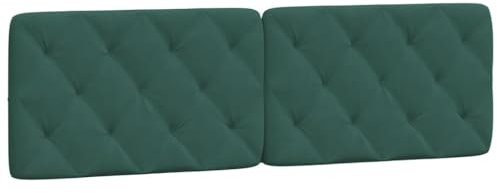 vidaXL Kissen für Kopfteil, Wandpolster Polsterpaneel Bettkopfteil, Rückenkissen Polsterkopfteil Wandkissen Schlafzimmer, Dunkelgrün 160cm Samt