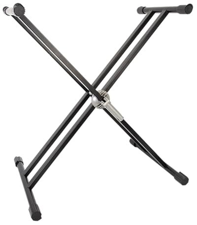 GCGC Double Brace X-Style Keyboard Stand,Portable Electronic Keyboard Piano Stand,Metal Handle Keyboard Stand for Home Studio