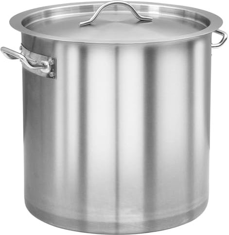 ZEYUAN Kochtopf 27 L 32x32 cm Edelstahl, Topf, Dampfgarer Topf, Nudeltopf, Spaghettitopf, Einkochtopf, Sauerkrauttopf, Pasta Pot